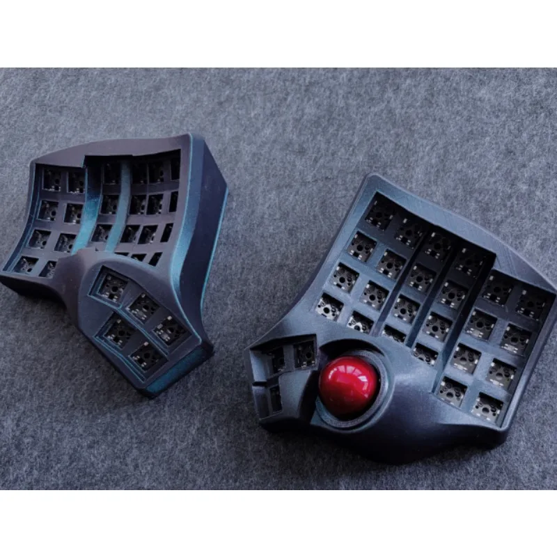 ใหม่ Charybdis MK2 แยกคีย์บอร์ดบลูทูธไร้สาย Dual Mode Hot Swappable แยกคีย์บอร์ด 4x6 ที่กําหนดเอง Trackball