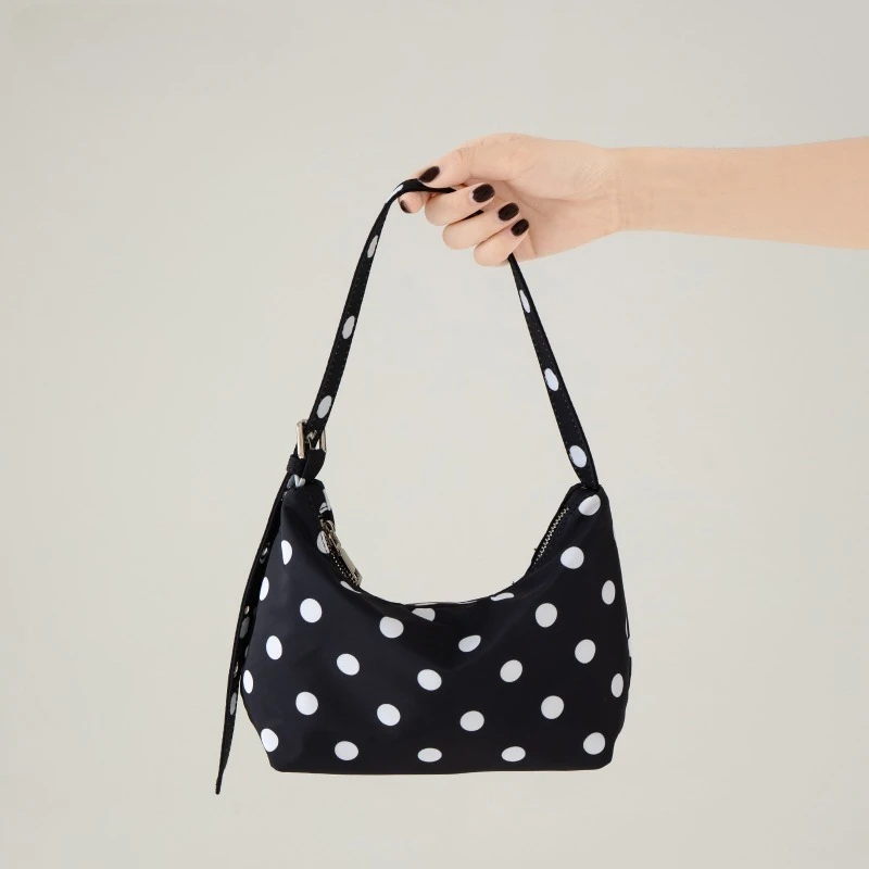 

Korean Style Polka Dot Underarm Bag Minimalist Crossbody Purse for Women Small Designer Shoulder Bag Trendy & Versatile Handbag