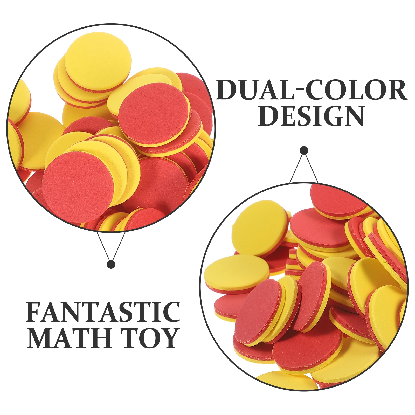 100개 조기 교육용 카운팅 칩 이중 색상 원형 수학 학습 도구 어린이 홈스쿨 교실 분류 활동용