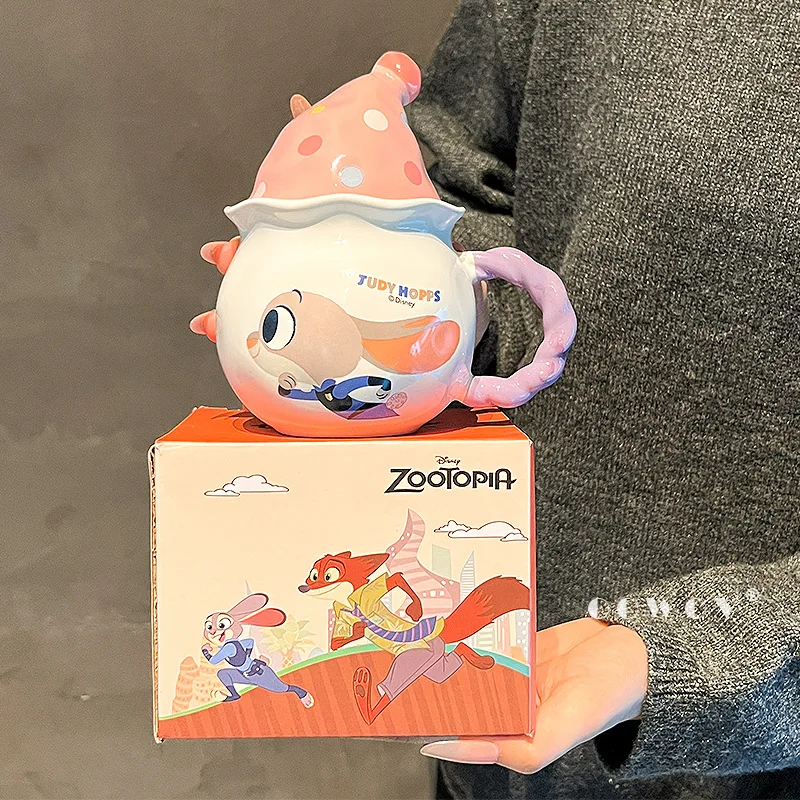 

Disney Zootopia Nick & Judy Witch Hat Ceramic Mug, 13oz (390ml) Cute Cartoon Character Coffee Cup with Unique Design