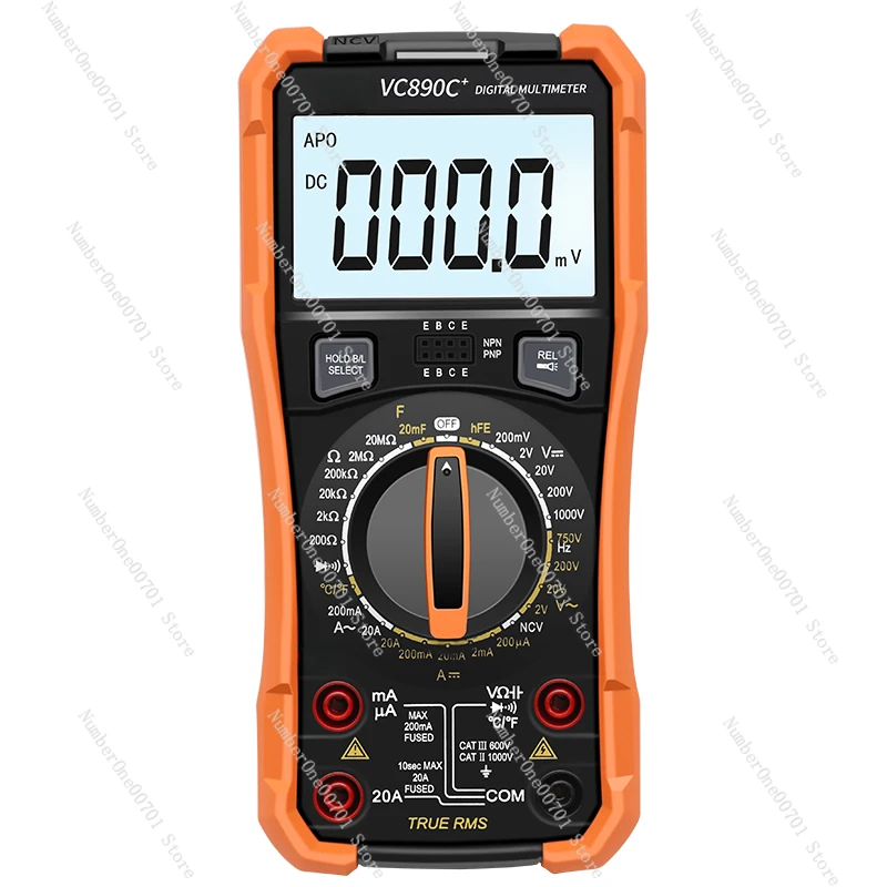 High Precision Universal Digital Multimeter, Meter Capacitor, Anti-burn, VC890D, VC890C +