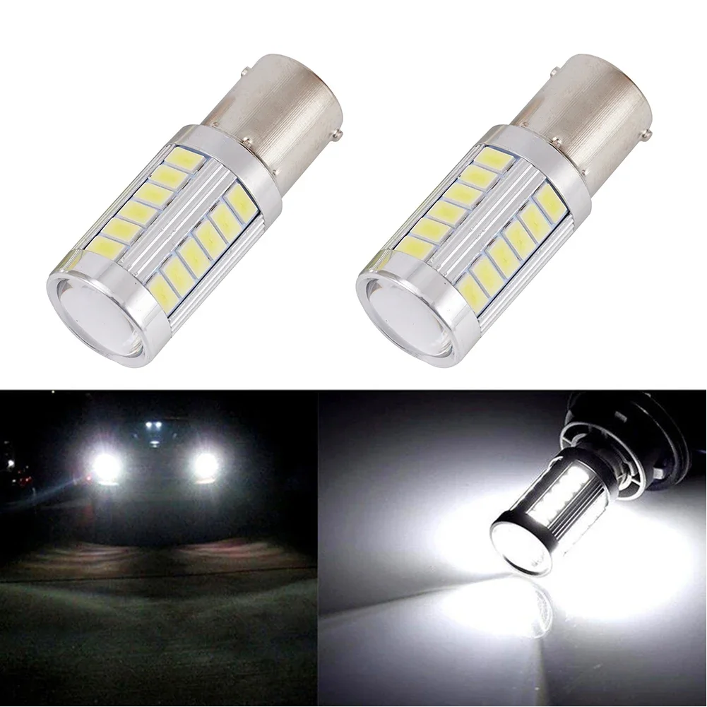 

Car DRL Light Bulb White LED BA15S 1156 Reversing Lamp 33-SMD 5630 12V 18 × 51mm Car Accessories Tools