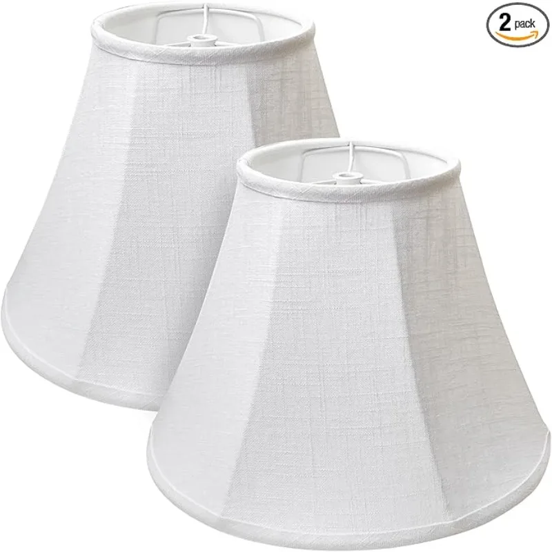 

2Pack Large Barrel Lampshade for Floor Light and Table Lamp 7.9" Top X13"Basex10" H,DIY Fabric Natural Linen Hand Crafted,Spider