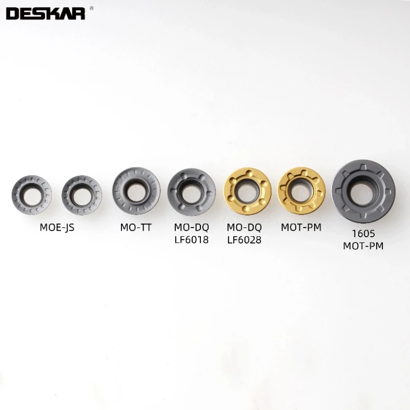 

10pcs Deskar Rpmt10t3moe-js Rpmt08t2moe Rpmt1003mo-tt Rpmt1204moe-js Lf6018 Carbide Inserts Lathe Cutter Cutting Tool Parts