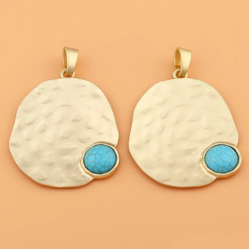 1 x Matt Gold Bohemia Large Irregular Charms Pendant for Handmade Necklace Jewellery Making Accessories