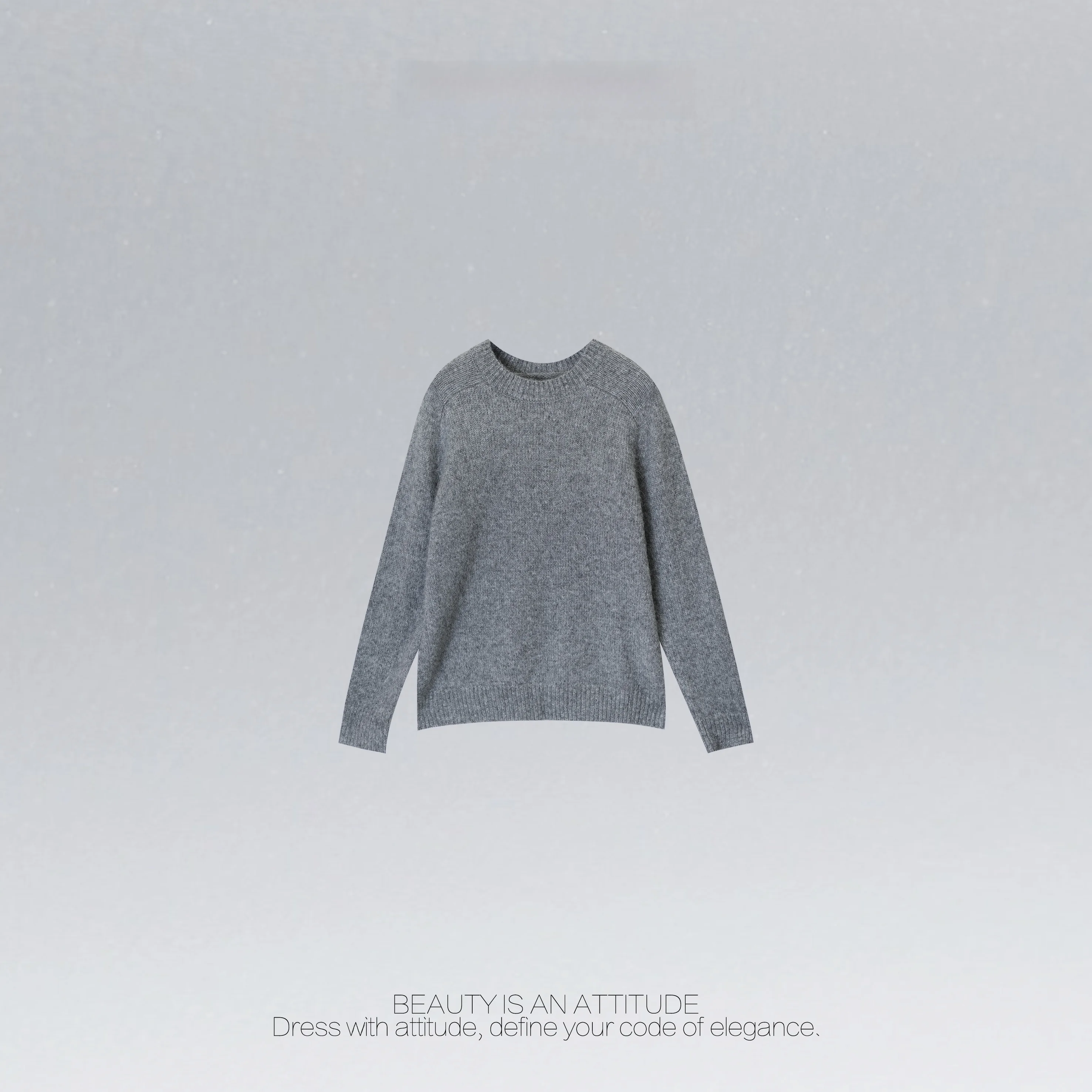 

mat Pure Color Knitted Long Sve round Ne Sweater Ele Quali Women's Faion Online Exclusive Winter 2025