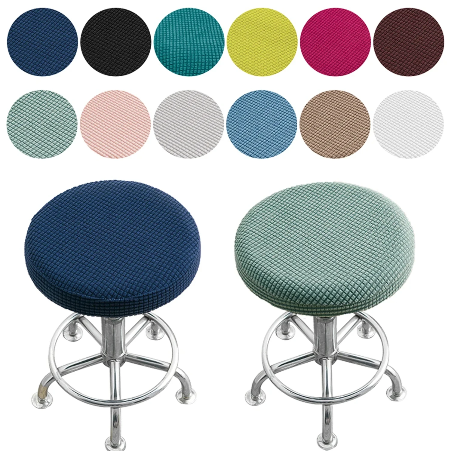 Luxurious, durable, washable, and elastic round solid color chair cover to enhance your dining experience. Stylish addition to e