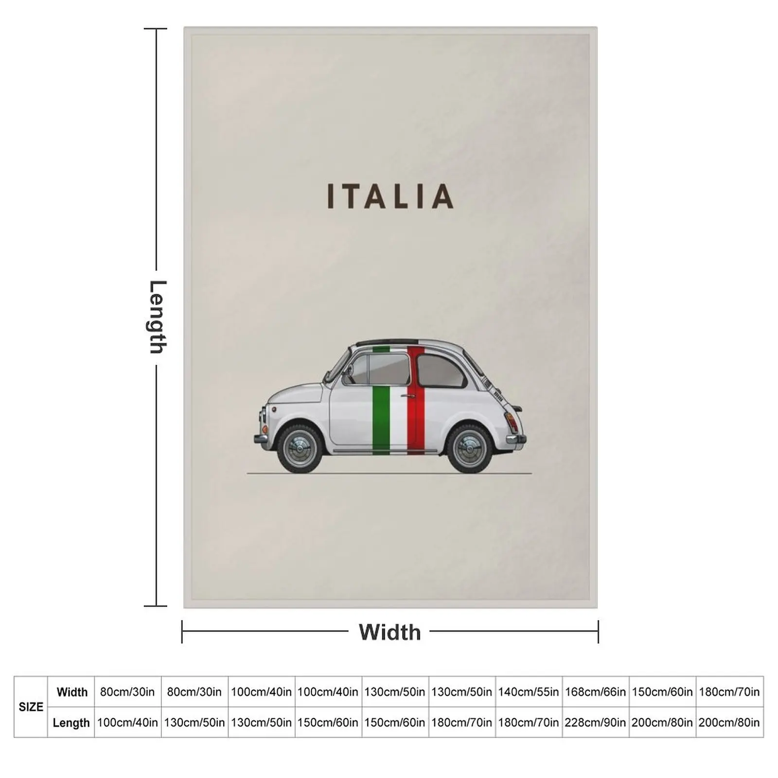 FIAT Italia Throw Blanket Stuffeds Heavy Soft Big Blankets For Sofas Blankets