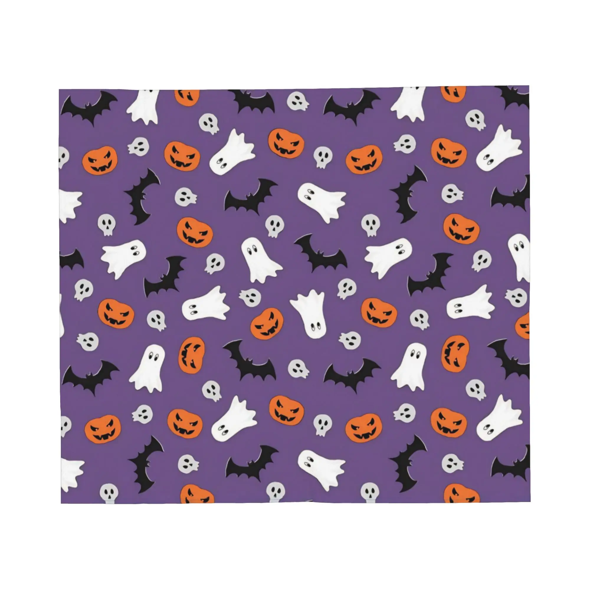 Kawaii Halloween Knitted Blankets Ghosts Witch Plush Throw Blankets Airplane Travel Portable Ultra-Soft Warm Bedspread