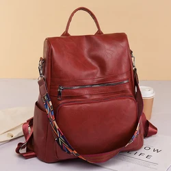 2023 New Designer Backpack Women High Quality Leather Backpack School Bags for Teenagers Girls Large Capacity Travel Backpack