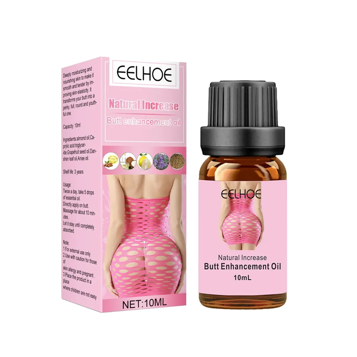 Big Butt Buttocks Oil melhorar a beleza das nádegas, crescimento natural, corpo curva, efeito mais poderoso