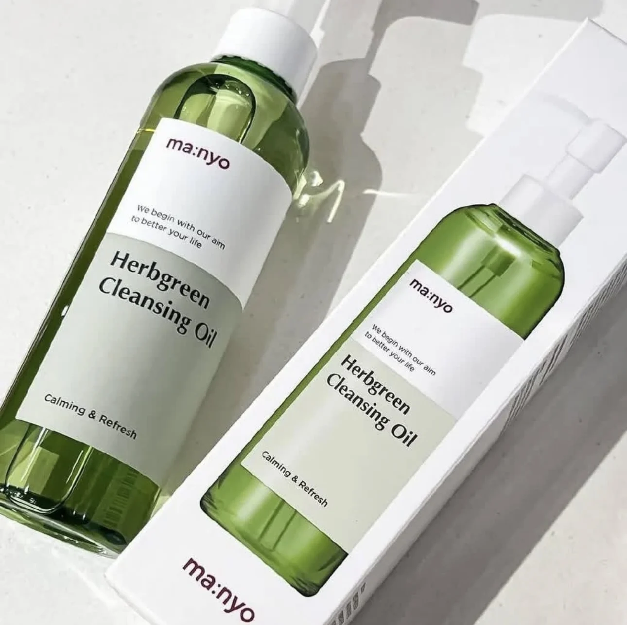 Ma:nyo Herbgreen Cleansing Oil Gently Removes Blackheads Stubborn Makeup Plant Oils For All Skin Types Deep Pore Cleansing Oil