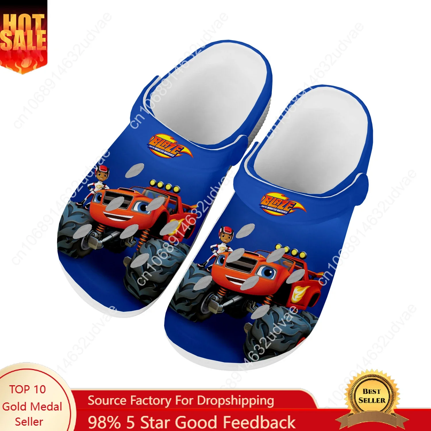 

Blaze and the Monster Machines Water Shoes Mens Womens Comfortable Home Garden Clogs Customizd Sandals Beach Hole Slippers