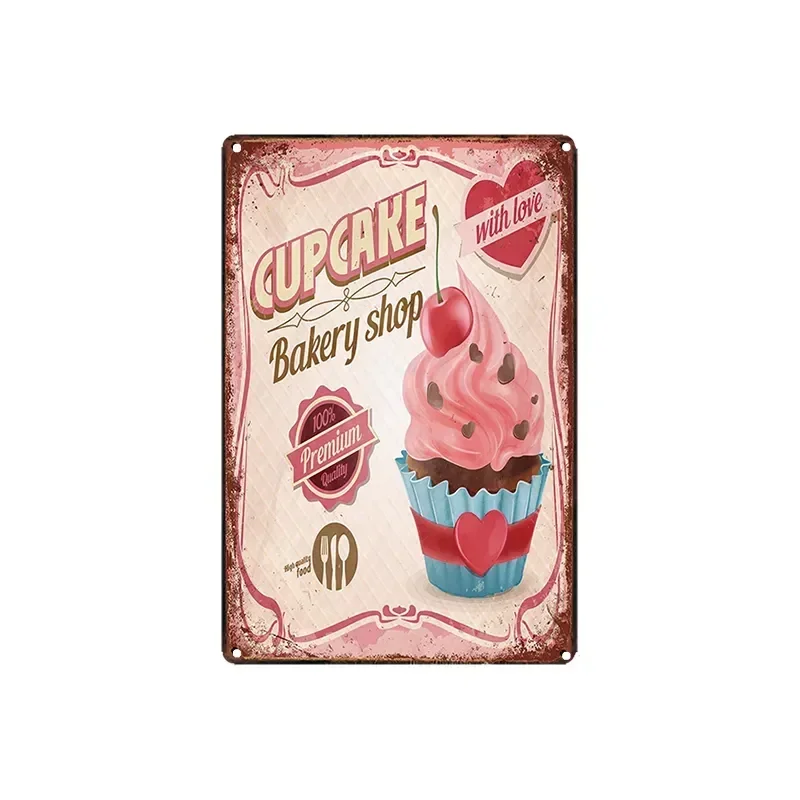 Menü Sandwiches Ice Cream Burger Metall Blechschilder Restaurant Fast Food Store Teller Poster Küche Wand Kunst Dekor Vintage