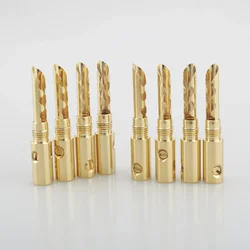 8pcs Banana Plug Gold Plated BFA 5mm Male Speaker Cables Connector Adapter