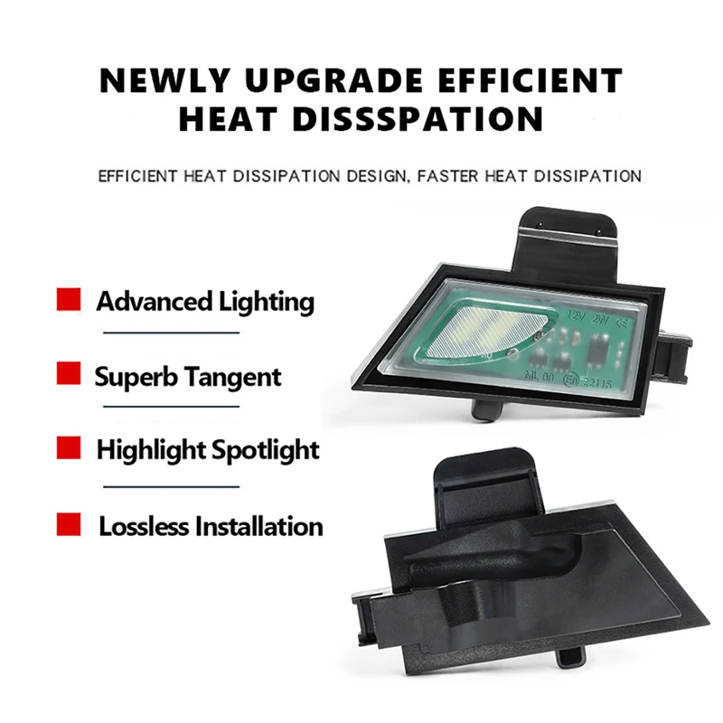 2 قطعة لا خطأ LED أضواء تحت المرآة البركة ترحيب مصابيح لشركة فولكس فاجن جولفا 7 GTI 2012-2021 توران 2015-2021 اكسسوارات السيارات #3