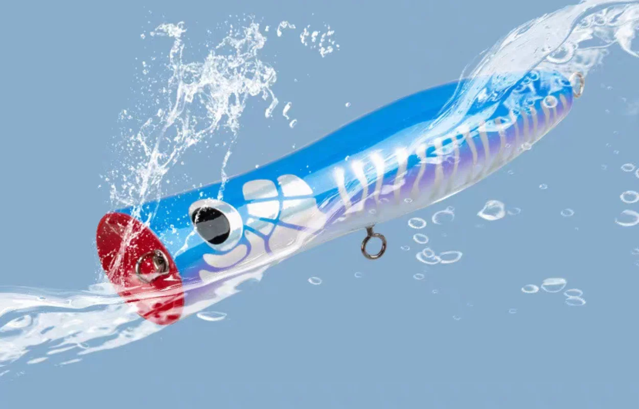 Private customization Wood Bait Trolling Lure Deep Sea Pencil Boat Fishing Artificial Bait fishing lure Wooden Lure Popper Baits