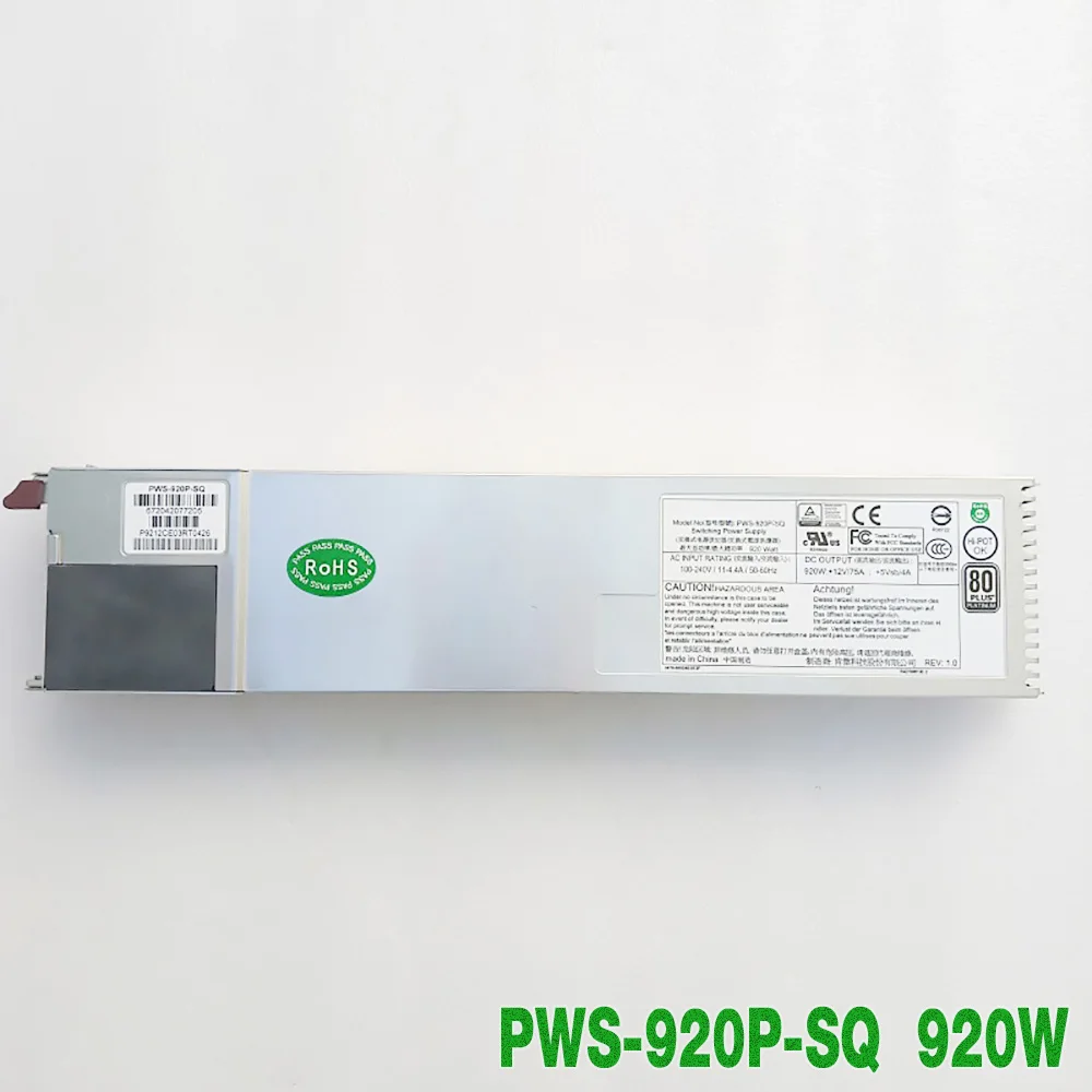 PWS-920P-SQ  920W For Supermicro PC Server Power Redundancy Module High Quality Fully Tested Fast Ship