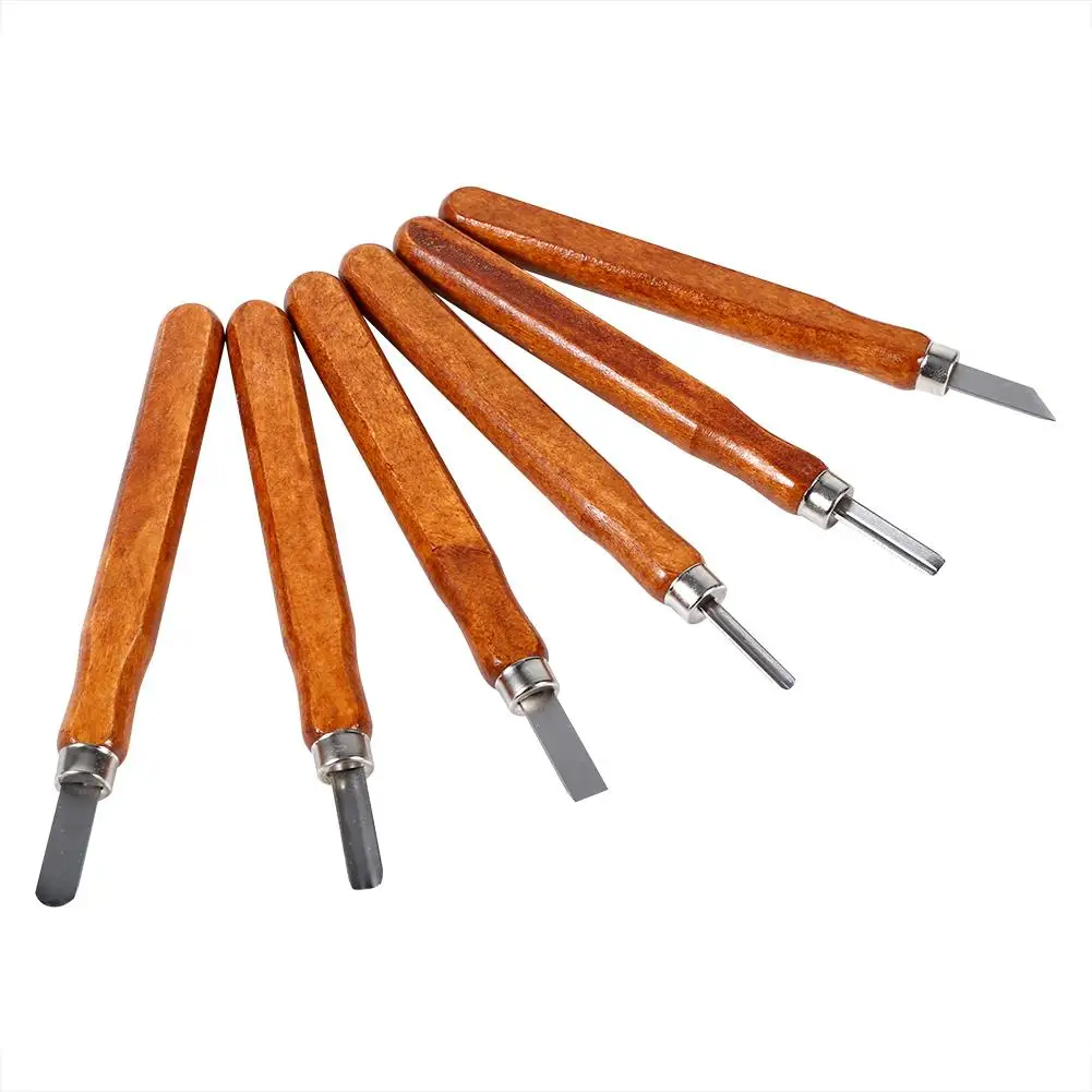 Mini conjunto de cinzel para escultura em madeira, ferramentas de aço com portátil para projetos de artesanato diy