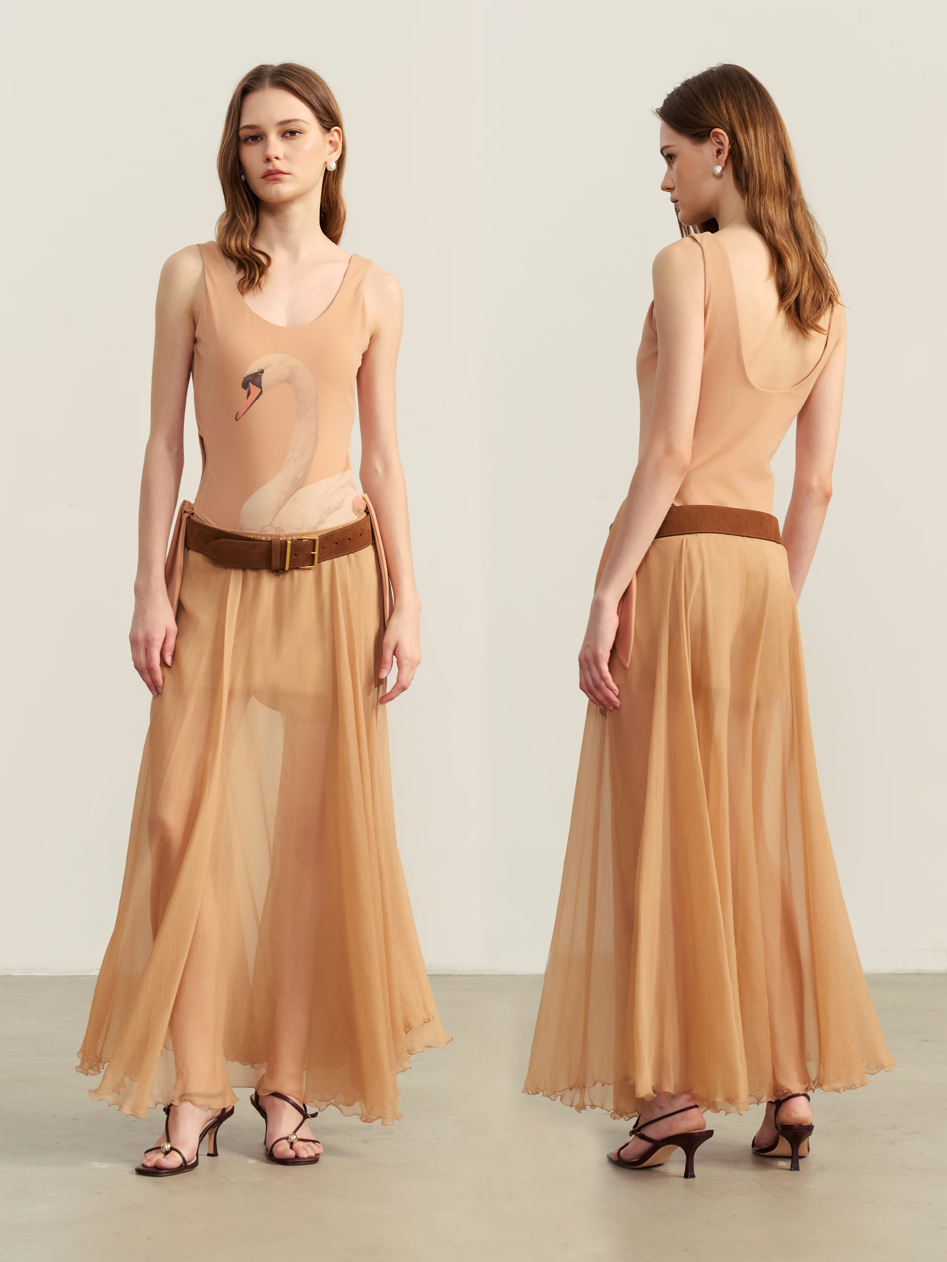 

YMAIMAI Sexy One-Piece Swimsuit Pure Desire Print Beach Vaion High Waist ort Pants Nylon Fabric Original Design Summer 2025