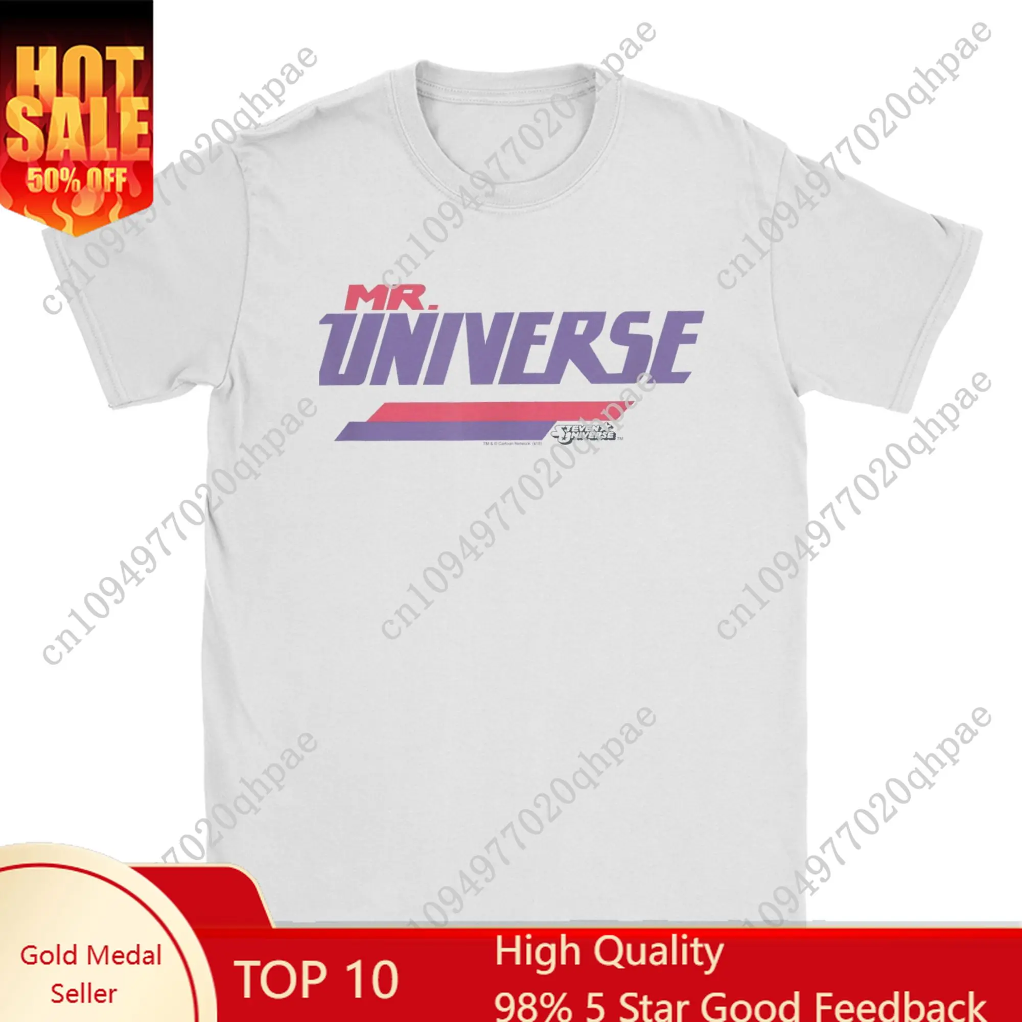 

Steven Universe Mr Universe Men T Shirts Cartoon Vintage Tees Short Sleeve Crewneck T-Shirts Cotton Unique merch