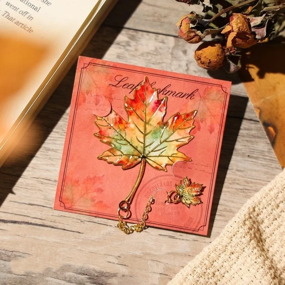 Creative Gift Gilt-Edged Metal Bookmark Pendant Design Exquisite Craft Reading Bookmark Book Separator Student Reading