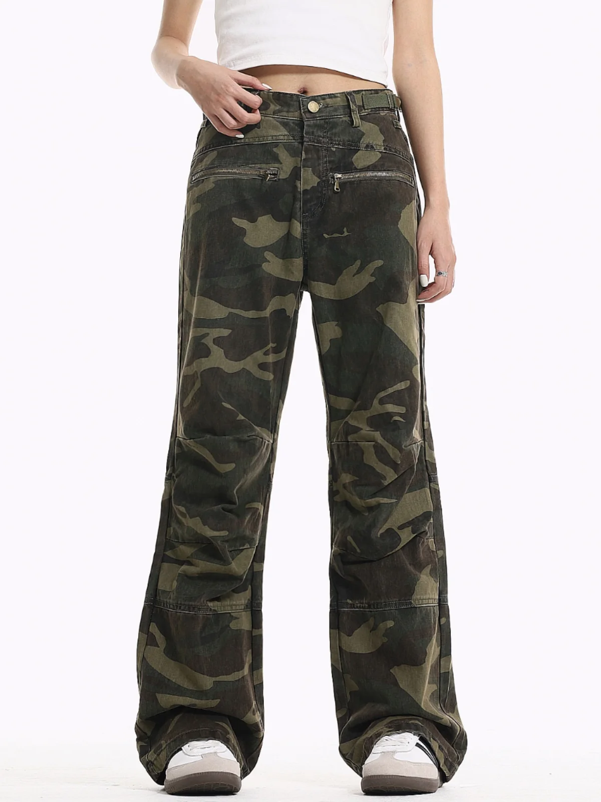 

Американская уличная одежда, камуфляжная широкая рабочая одежда, джинсы High Street, винтажные мужские и женские брюки для лесозаготовок, молодежная мода