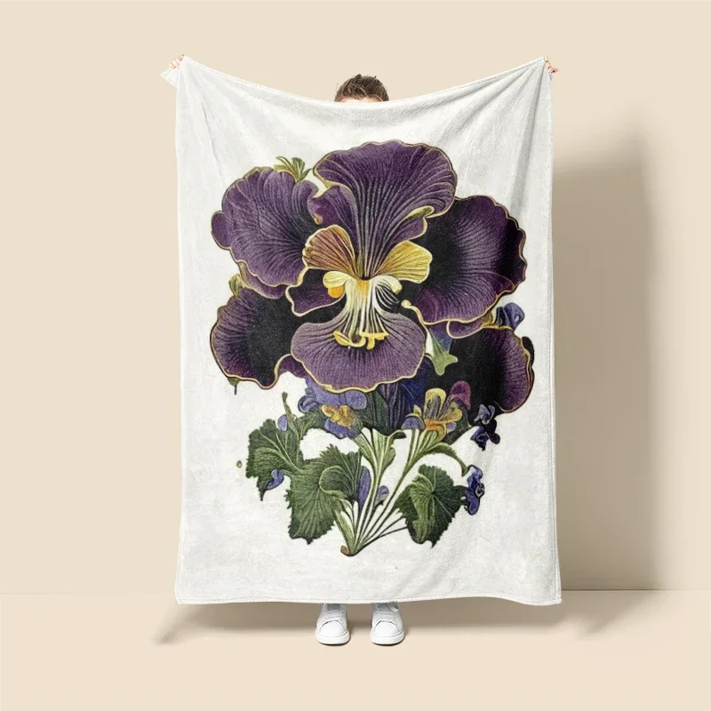 Abstract Home decoration plush Throw Sofa blanket Anime animals Bedspread plant bed fluffy soft blankets decor Plaid Modern image 4