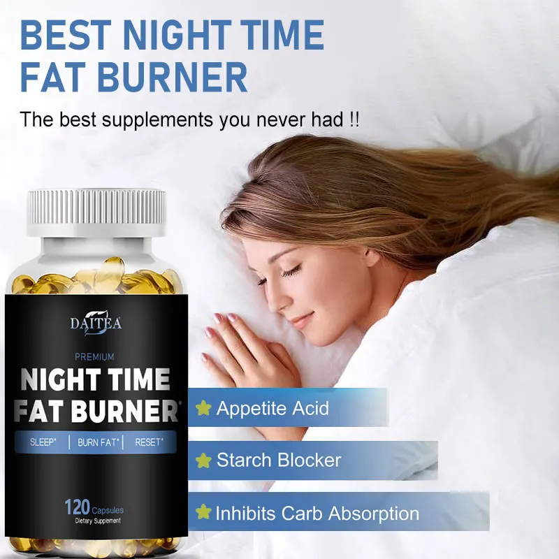 Nighttime Fat Burner - Supports Cardiovascular and Digestive Health, Improves Sleep, and Increases Muscle Mass and Metabolism