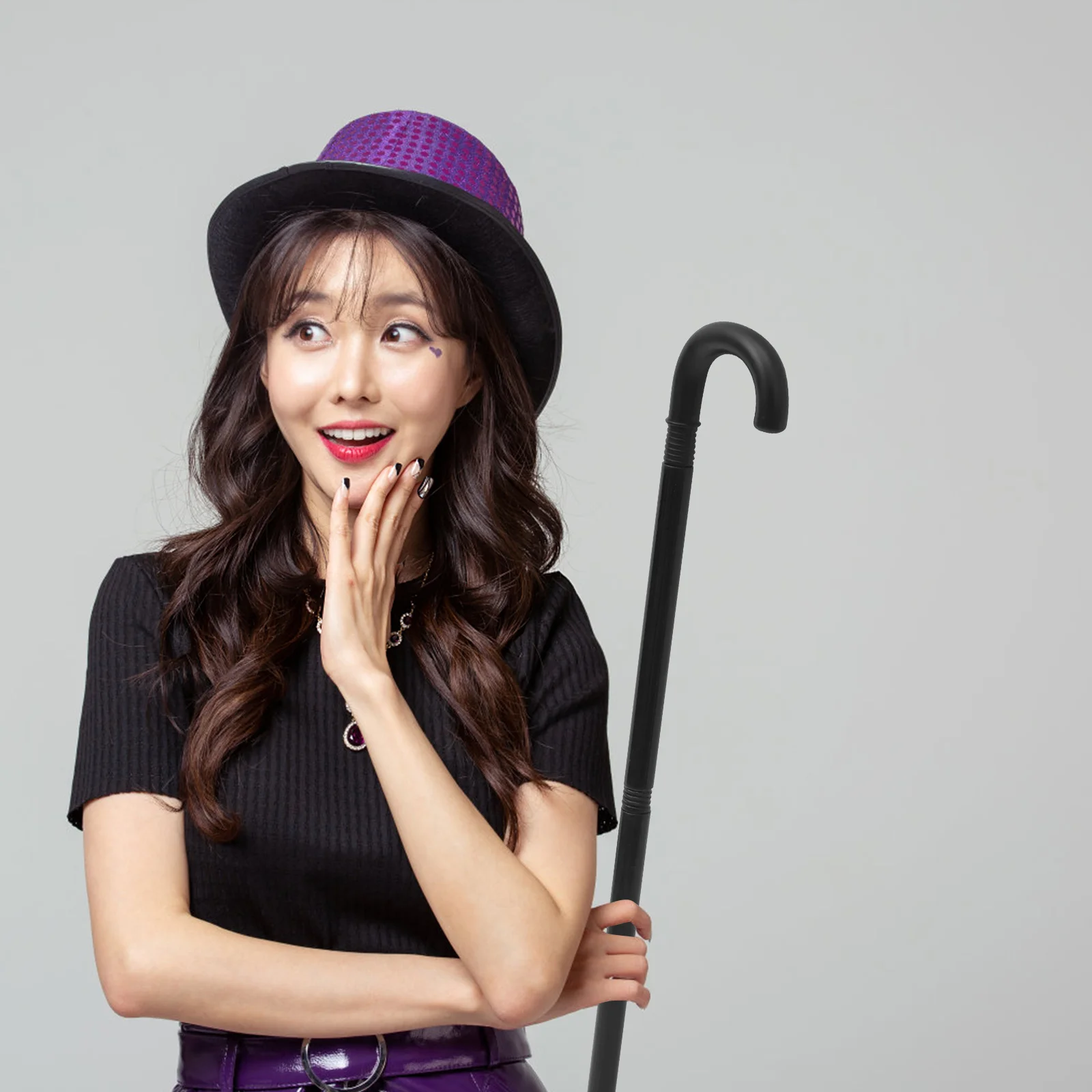 Muleta puesta en escena para fiesta, mago, Cosplay, vacaciones, bastón de plástico para caminar, accesorio decorativo para disfraz, juego de 3 secciones