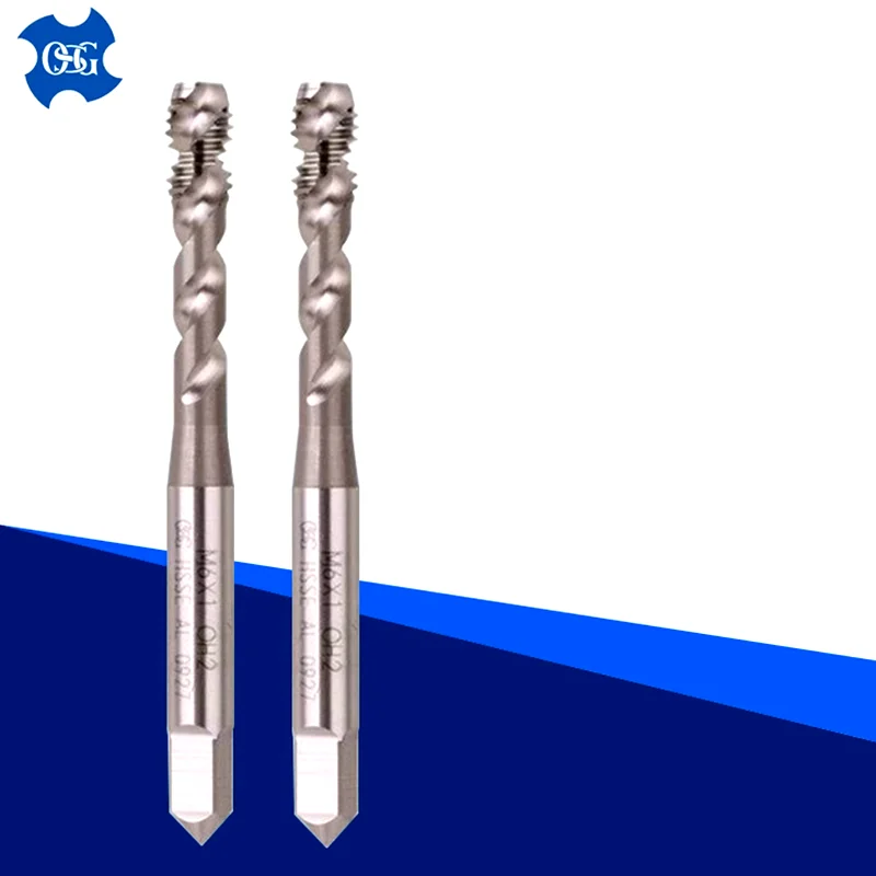 Janpan OSG HSSE 2 Fluted Flat Head Spiral Fluted Tap EX-AL-SFT M2 M3 M4 M5 M6 M8 M10 M12 Machine Screw Thread Taps For Aluminum