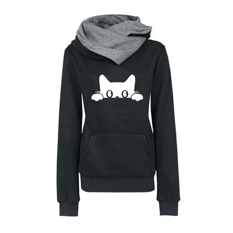 

Womens Hoodies Cute Cat Printied Casual Versatile Sweatshirts Jogging Fashion Pullovers Street Hot Sales Tops Street Clothing