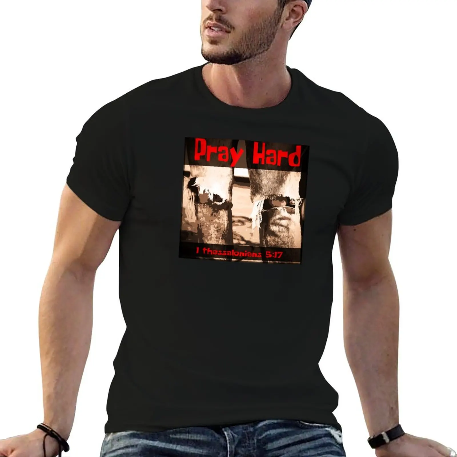 Pray hard T-Shirt Thanksgiving Day Tee Top