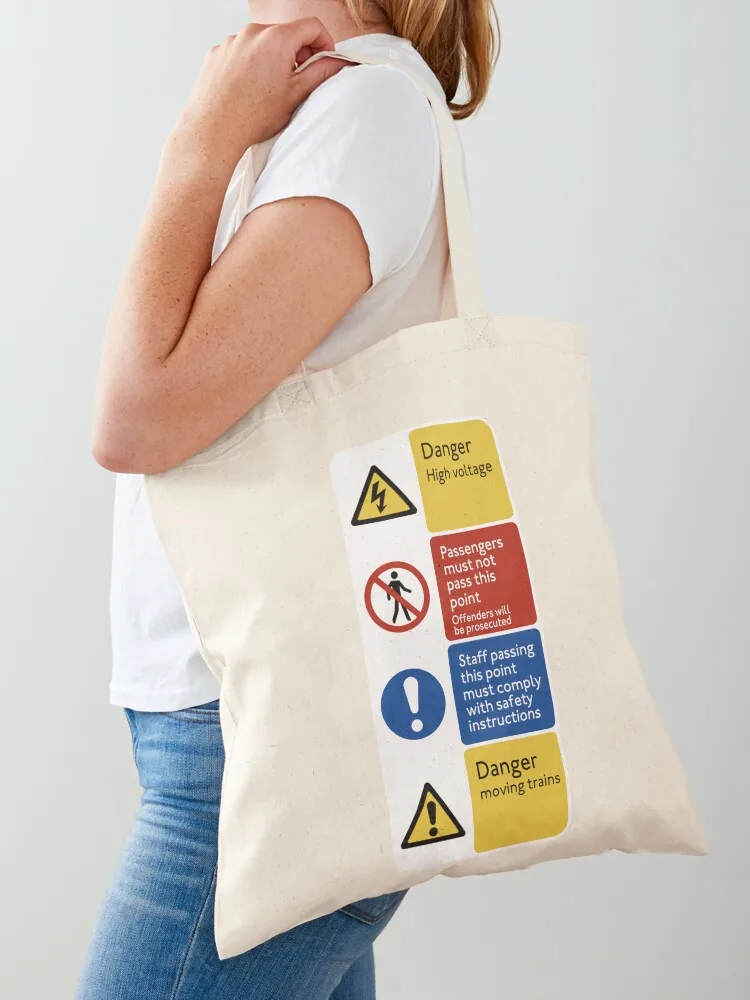 

End of Platform Sign Tote Bag Lady bag Big bag tote bags aesthetic