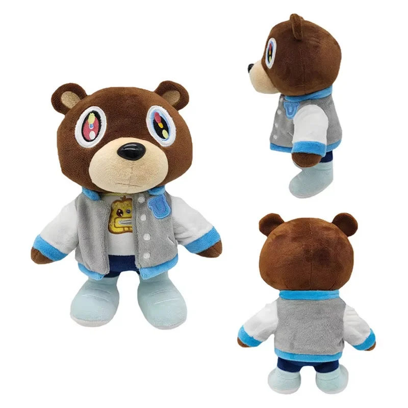 Kanye West Graduação Bear Bonecas de peluche, Home Room Decor, Bonecas recheadas para criança, Anniversario, Presente de Natal