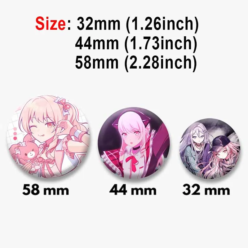 Project SEKAI Anime Game Lapel Pins Cute Cartoon Akiyama Mizuki Brooches DIY Bag Hat Clothing Badges Accessories Jewelry Gifts