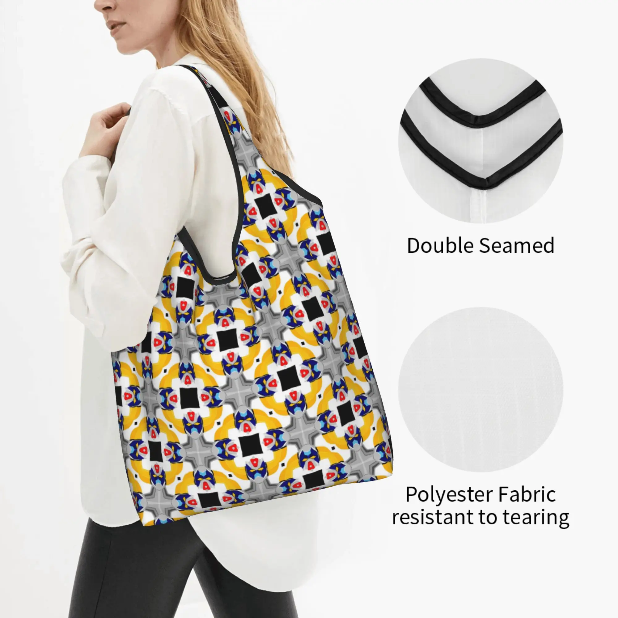 Funny Print Comic G-Grendizeres Manga Tote Shopping Bags Portable Shopper Shoulder Robot  Handbag