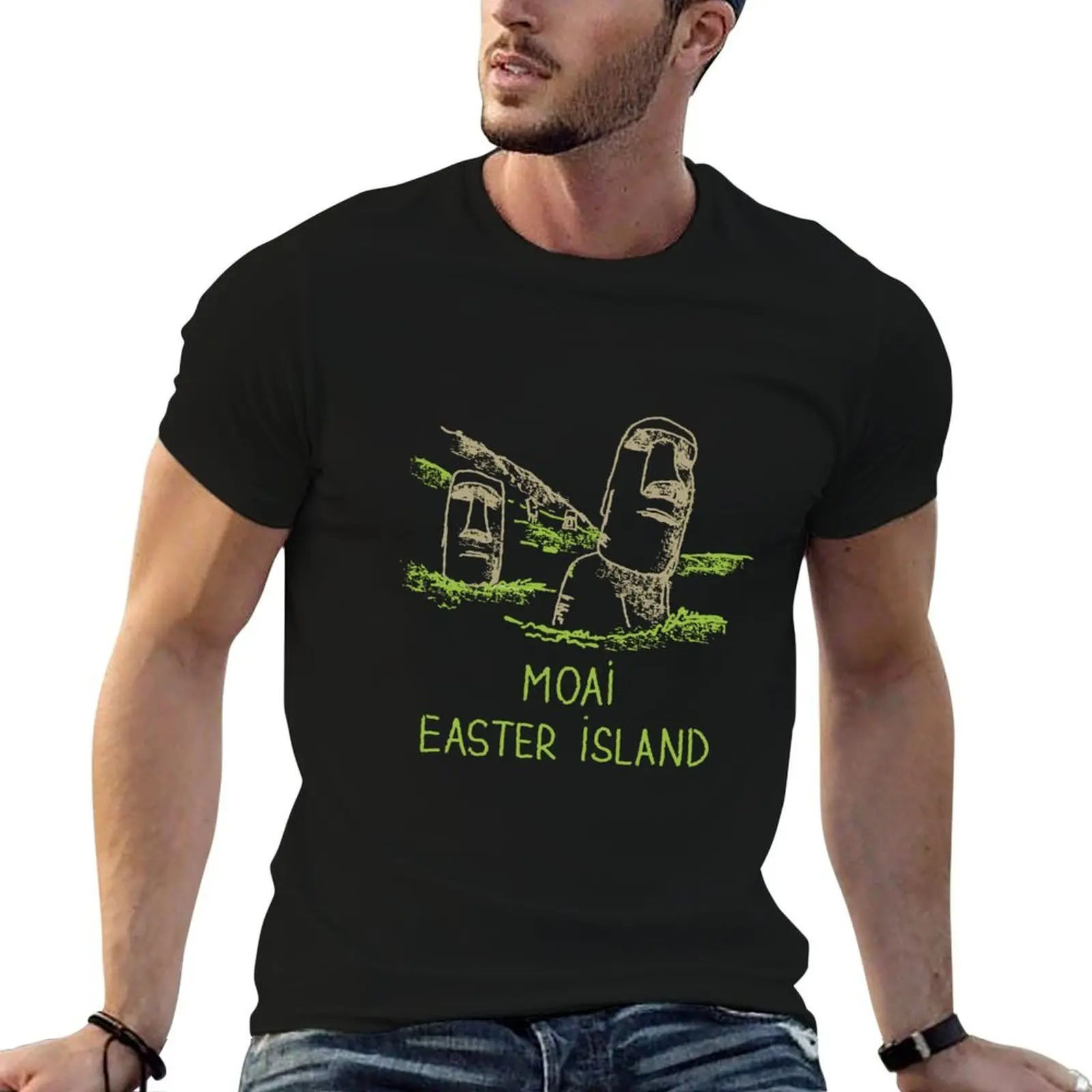 

Moai Easter Island T-Shirt t shirts for man graphic cars essential t shirt T-Shirt