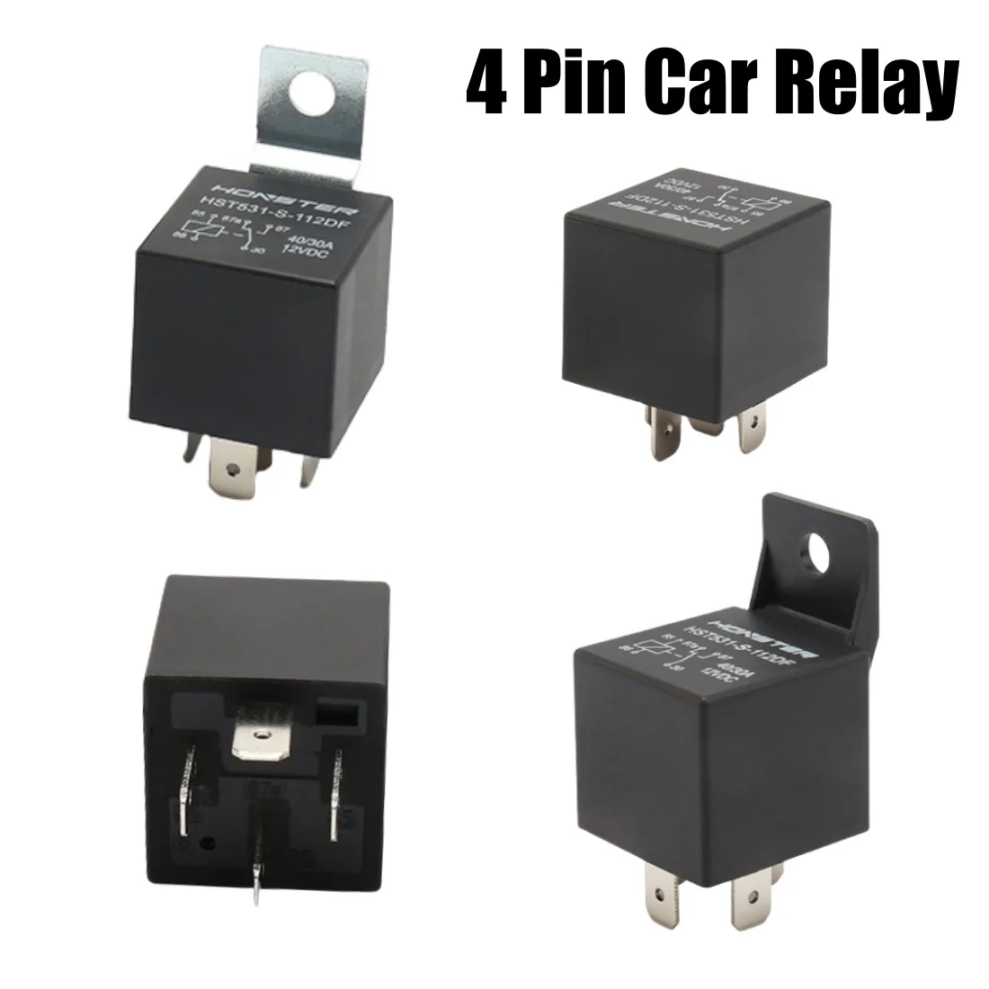 3 Styles To Choose 4 PIN 40A/30A 12V Car Relay New Energy Vehicles  Waterproof Automotive Normally Open Relay