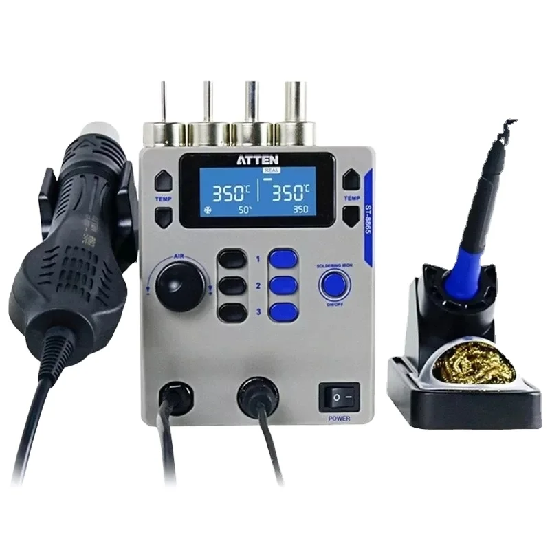 ATTEN ST-8865 ST-8802 SMD Rework Station 2IN1 Hot Air Soldering Station