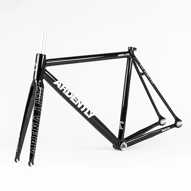 

Ardently Bicycle Frameset Fixed Gear 700C Aluminum Black Frames And Fork Single Speed Track Bike 50CM 52.5CM 55CM Cycling Parts