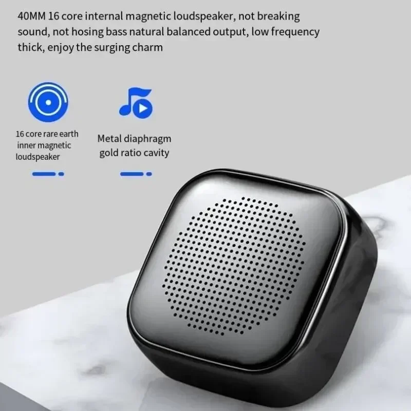 Черный беспроводной Bluetooth-динамик, высокая прочность, чистый звук, качественный Новый беспроводной Bluetooth-динамик для небольших людей