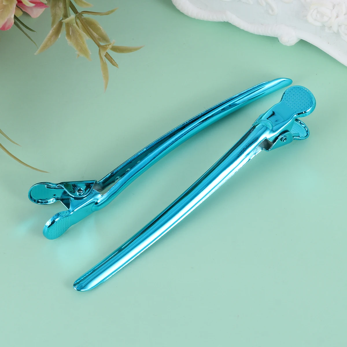 

12pcs Hairdressing Clips Stainless Steel Salon Sectioning Clamps Styling Dyeing Cutting Hairpin Tool Barrette Pins Women Home