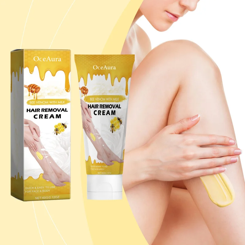 

Bee Venom Milk Moisturizing Hair Removal Cream - Gentle For Body, Armpits, Hands & Legs, Skin Nourishing
