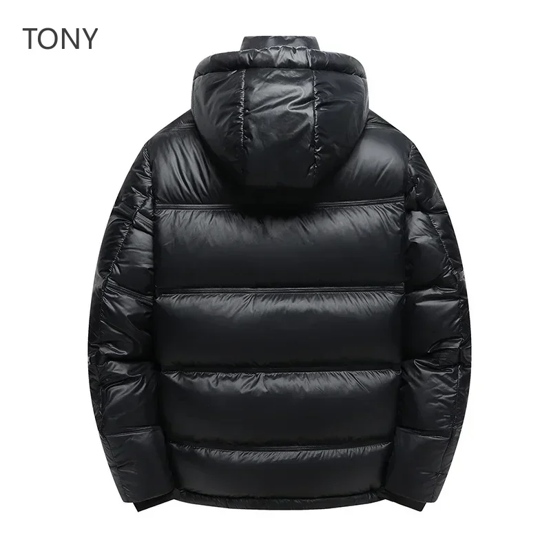 

Goose Down Jacket for Men, Long Coat, Thickened Hooded, Casual, Cold-proof, Premium Filling, Designer Clothing, New, 2024