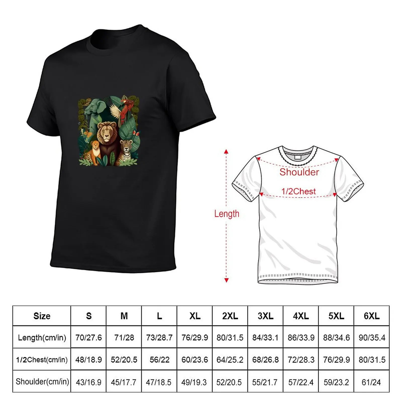 Savanna animals T-shirt anime plain shirts graphic tees aesthetic clothes t shirt for men image 5