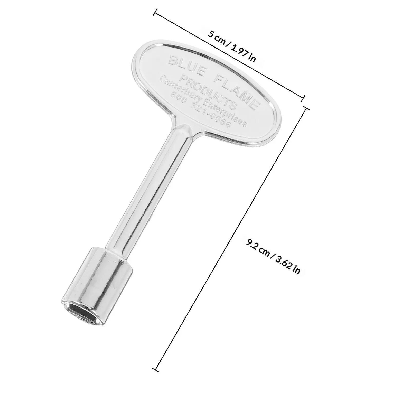 2Pcs Polished Metal Gas Valve Key Zinc Alloy Universal Fireplace Fire Pit Replacement Tool Fireplace Key Check Valve