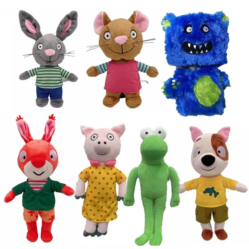 1/5pcs Pip and Posy Plush Toy Jamila Froggy Piggy Picture Book Manga Stuffed Dolls Soft Animal Pig Mouse Squirrel Rabbit Frog
