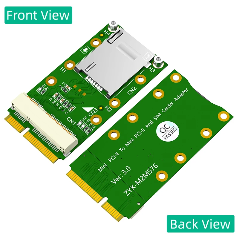 Nuovo modulo Mini PCIE 3G/4G a Mini adattatore PCI Express + Slot per supporto per scheda SIM autoelastico supporta WWAN LTE GPS Mini PCI-e Card