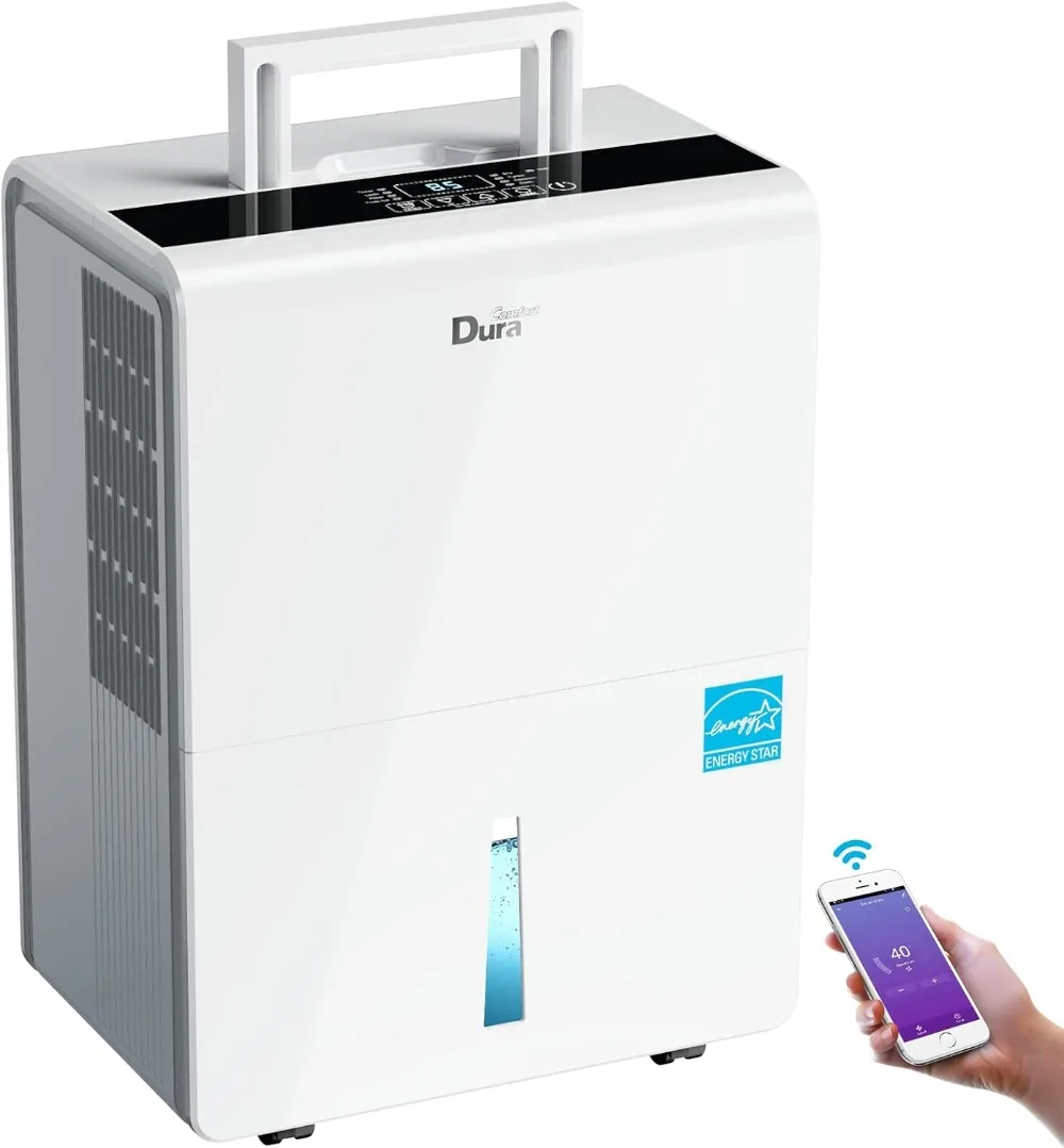 Up to 3000 Sq. Ft 35 Pints Dehumidifier Energy Star Certified Dehumidifiers with WiFi For Small to Medium Rooms White